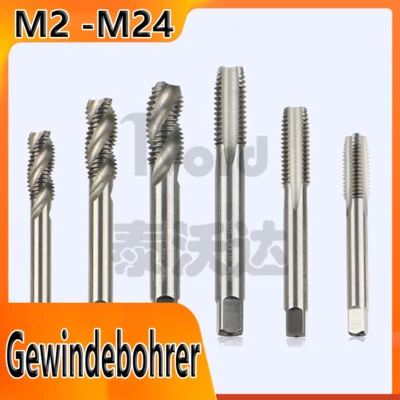 HSS Gewindebohrer Satz Metrisch Gewindeschneider M2 M2,5-M24, Handgewindebohrer - Bild 1 von 4