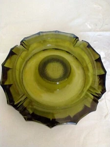 Fostoria MCM grün 1887 mattierter Adler Zigaretten-/Zigarrenaschenbecher 7,5" schwer  - Bild 1 von 8