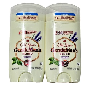 2 Pack Old Spice Gentleman's Blend Lavender & Mint Scent Zero Aluminum Deodorant - Picture 1 of 1