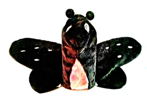 Daphne Butterfly Plush Hand Puppet Black Orange Child's Play Therapy Toy- 16" - Picture 1 of 10