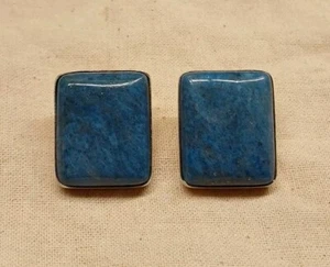 DTR JAY KING: MINE FINDS 925 STERLING SILVER; BLUE LAPIS EARRINGS 5/8" X 7/8" - Picture 1 of 5