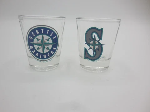 2 Seattle Mariners Shot Glass Hunter Shot Glass Cover