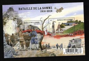 FRANCE 2016 - BATAILLE DE LA SOMME FEUILLET N° F5075 NEUF **