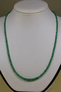 COLLANA SMERALDO COLLIER 32,15ct. Collana pietre preziose gioielli classici pietra curativa nuova - Foto 1 di 4