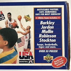 92 Upper Deck Wall Stars USA Basketball/JORDAN/Barkley++/Restickable Poster/Neu - Bild 1 von 10