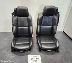 ✅08-13 OEM BMW E93 M3 Front Driver Passenger Seats Novillo Black Leather HEATED - Picture 1 of 21