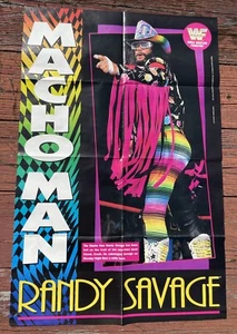 Macho Man Randy Savage - 1-2-3 Kid WWF WWE Double-Sided 1994 Rare Poster - Picture 1 of 22