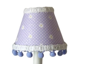 Lilac Pom Pom Chandelier Shade, 5" Mini Lamp Sconce Shade / Daisy Sparkle - Picture 1 of 1