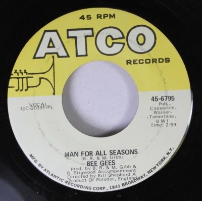 Rock 45 Bee Gees - Man For All Seasons / Lonely Days On Atco Records - Image 1 of 2