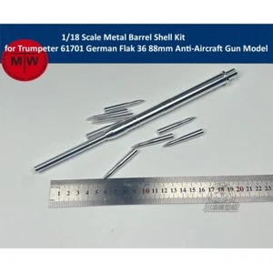 1/18 Scale Metal Barrel Shell Kits for 61701 German Flak 36 88mm AA Gun Model - Picture 1 of 3