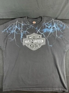 Vintage Harley Davidson Thunder And Lightning Paris Texas XXXL Free Shipping - Picture 1 of 5
