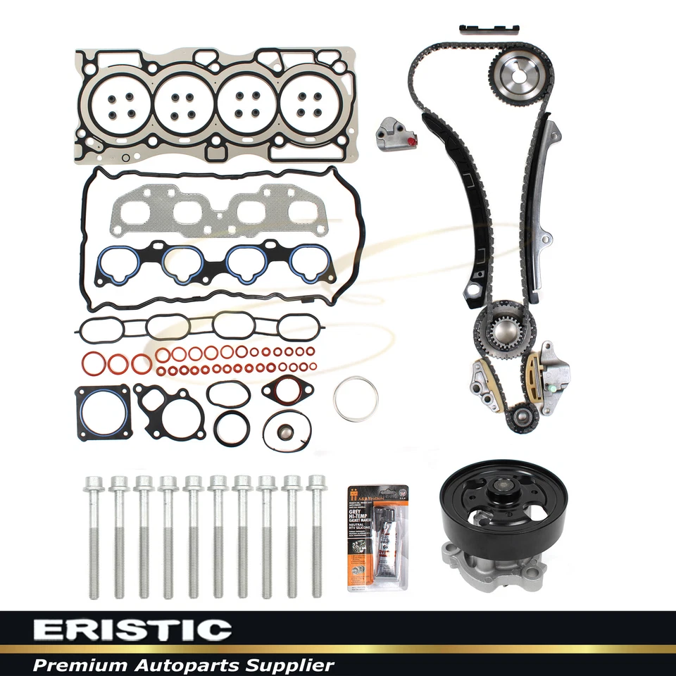 Para 07-12 Nissan Altima Sentra 2.5L DOHC Junta de culata y pernos Bomba de agua de distribución Foto 1 de 4