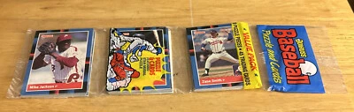 1988 Donruss Rack Pack Mike Jackson Phillies Wade Boggs Red Sox Zane Smith Brave - Image 1 of 2