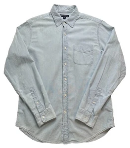 J Crew Mercantile Button Up Shirt Mens Size M Blue Chambray Classic Casual - Picture 1 of 8