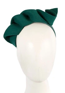 Green  felt twist winter racing fascinator by Max Alexander 100% AU Seller - Picture 1 of 5