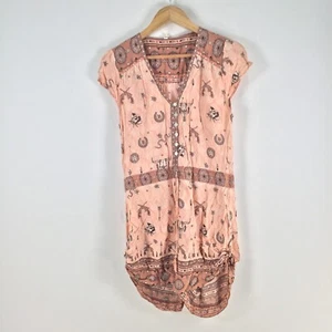 Spell Designs vintage womens coyote playsuit size S coral pink 087824 - Picture 1 of 8