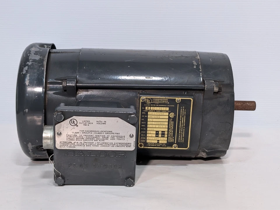 Baldor VM7006A Motor Explosion Proof 0.5 HP, 1725 RPM, 3 PH, 56C, 35E372Z18 - Image 1 of 4