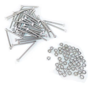 US Stock 50x M2 x 25mm Boccola Esagonale Bullone Vite Zigrinatura DIN912 Dado Acciaio Inox - Foto 1 di 6