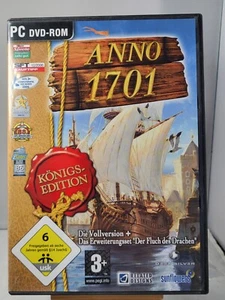 PC Spiel Space Anno 1701 Königs Edition DVD mit Hülle und Anleitung USK 6 J. - Foto 1 di 1