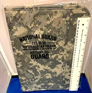 National Guard Digital Camo Notebook Portfolio Organizer Pad Field Notebook Zip - Picture 1 of 12