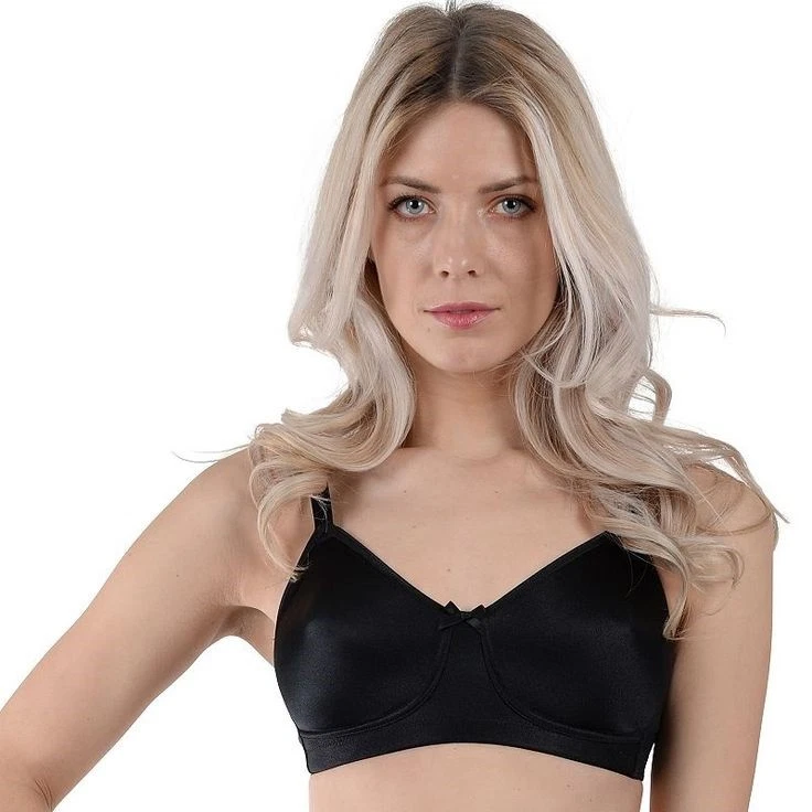 NWT Carnival 32G Wire Free Minimizer Bra 517 Black 99163 - Image 1 of 1
