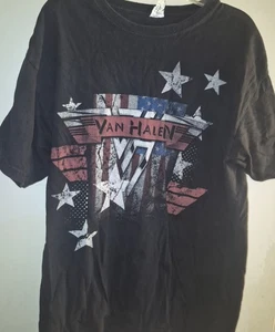 Van Halen Vh Black Shirt Top Adult Medium Used - Picture 1 of 5