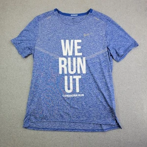 Nike Longhorn Run Shirt Mens Large Blue Dri-FIT Running Tee 2023 Race We Run UT - Picture 1 of 10
