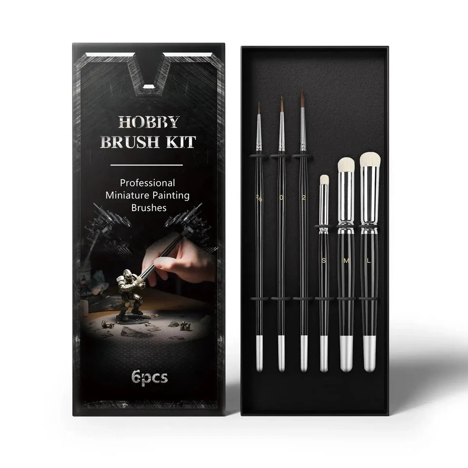 Kolinsky Brush & Drybrush Set 6 Brushes - image 1 of 2