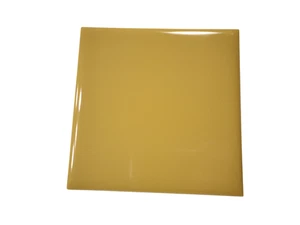 Orange Ceramic Tile 4.25 in Subway Square Mid Century Modern Mustard Goldenrod - Picture 1 of 24