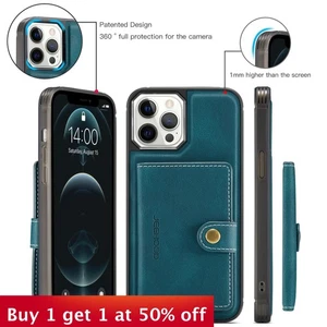 For iPhone 17 Air 17 16 13 Pro Max 15 14 12 11 XR 7 XS Phone Case Leather wallet - Picture 1 of 25