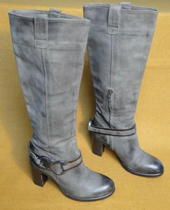 Atelier Bolognia Damen italienische Stiefel kniehoch Gr. 39 Leder Braun - Bild 1 von 7