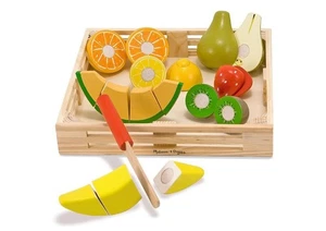 Melissa & Doug Schneide Obst Set 18tlg Holz Spiel Essen Set 1 Scratch Art Konvolut - Bild 1 von 4