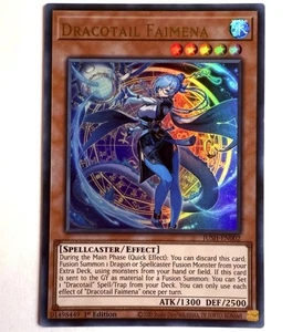 JUSH-EN002 Yu-Gi-Oh! 1st Edition Dracotail Faimena (V.1 - Ultra Rare) Englisch - Picture 1 of 1