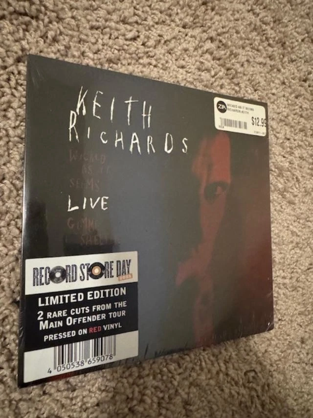 KEITH RICHARDS Wicked As I Seems (Live) 7" Single Sealed Red Vinyl RSD Mint - Image 1 of 1