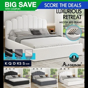 ALFORDSON Bed Frame Queen Double King Single Gas Lift Storage Leather Boucle - Picture 1 of 244