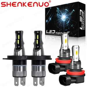 H4 H11 LED Headlight Bulbs Kit 6000K For 99-2000 Honda Civic High-Low Beam - Foto 1 di 16