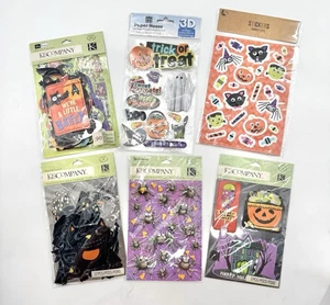 Halloween Scrapbook 6pc Lot K&Company Paper House Stickers 3D Ghost Bats Spiders - Picture 1 of 8