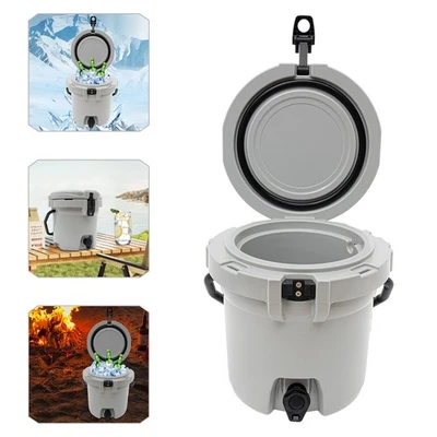 Enfriador de agua jarra portátil camping dispensador de bebidas cubo aislado 2,5 galones Foto 1 de 4