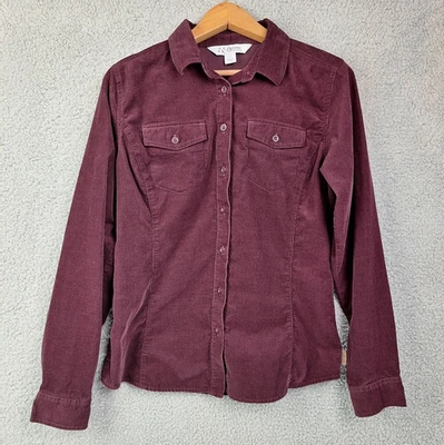 Camisa Guide Series feminina pequena veludo borgonha algodão faroeste ao ar livre - Imagem 1 de 4