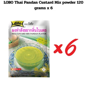 Lobo Pandan Custard Powder Thai Dessert Mix Sangkaya Flavor 120 g x 6 - Picture 1 of 5