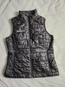 Patagonia Nano Puff Quilted Vest Womens Sz Medium Black Primaloft Full Zip 84247 - Picture 1 of 9