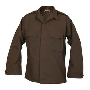 Tru-Spec Large Regular BDU style long sleeve Tactical Shirt New Brown LR epaulet - Picture 1 of 1