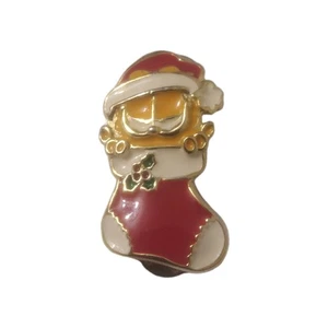 PAWS Garfield Christmas Stocking Enameled Lapel Pin  - Picture 1 of 4