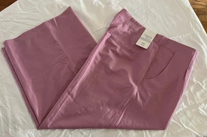 Ophelia Roe Plus Size 22 Wide Leg Pink Pant Mid Rise 42X29 Pleated Front  - Picture 1 of 9