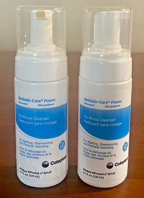 Lote de 2 champú limpiador de espuma sin enjuague Coloplast Bedside-Care 4,1 oz Foto 1 de 4
