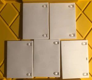 Five (5) White Single DVD/CD/VG/PC Media Keep Case, 14mm (1/2") - Picture 1 of 2