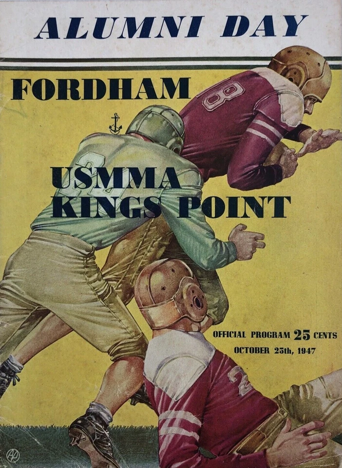 Fordham Rams 1947 vs USMMA KINGS POINT MARINERS FOTO 8X10 FÚTBOL AMERICANO Foto 1 de 1
