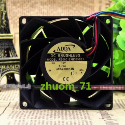 1PC ADDA  AS08012XB385BB 1 8CM 8038 12V 5.70A Server cooling fan - Image 1 of 4