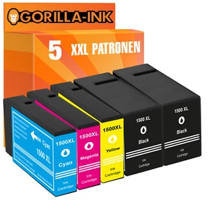 5 Patronen XXL für Canon Maxify MB 2000 Series MB 2750 MB 2755 PGI-1500 XL - Bild 1 von 12