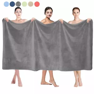 2 Pack Oversize Bath Sheet Jumbo Large Bath Towel Super Soft Absorb for Bathroom - Picture 1 of 45